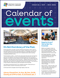 Cover of the October-December 2026 Calendar of Events
